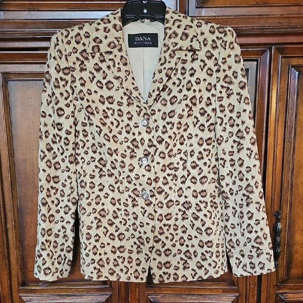 Dana Buchman Leopard Print Jacket